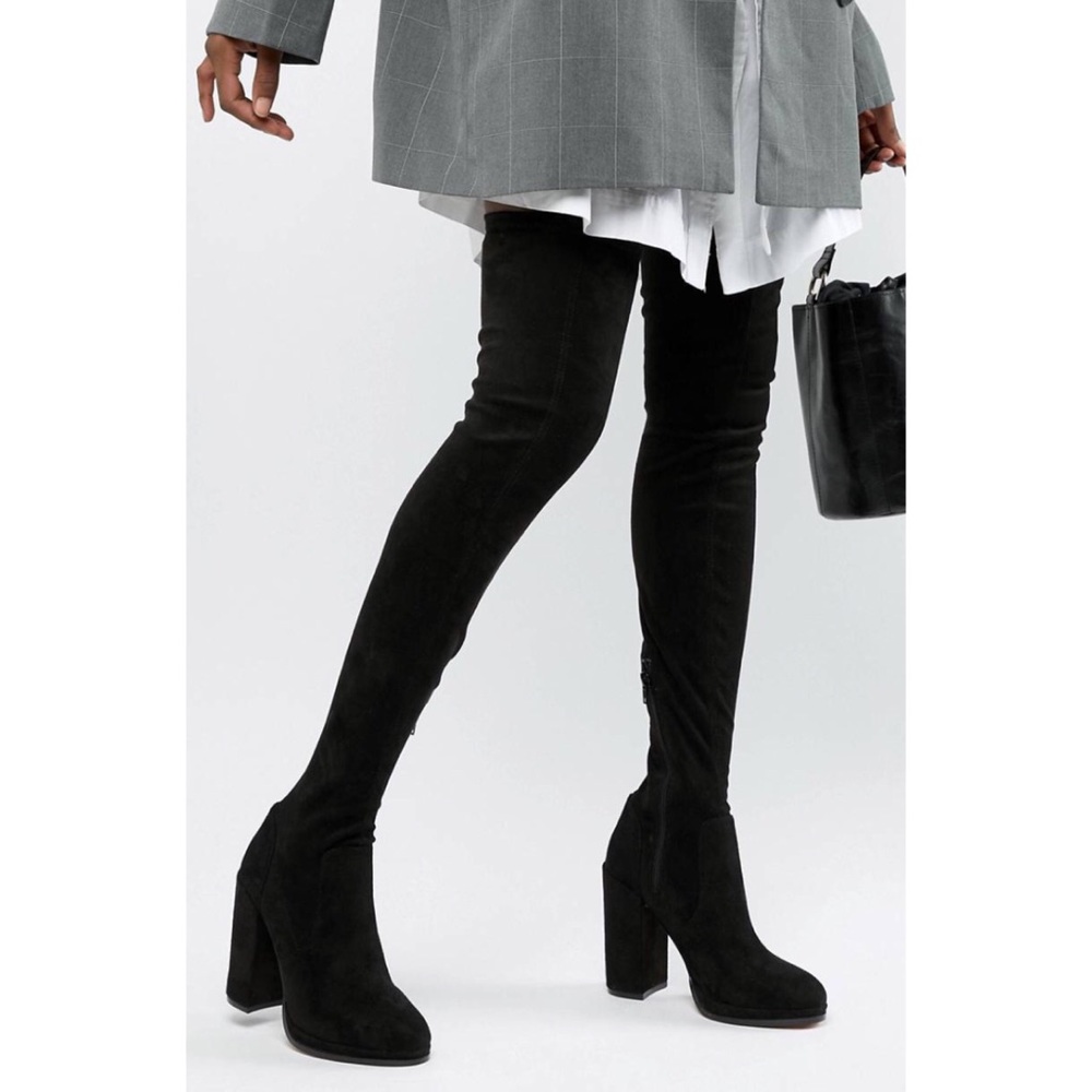 Asos thigh high heeled boots